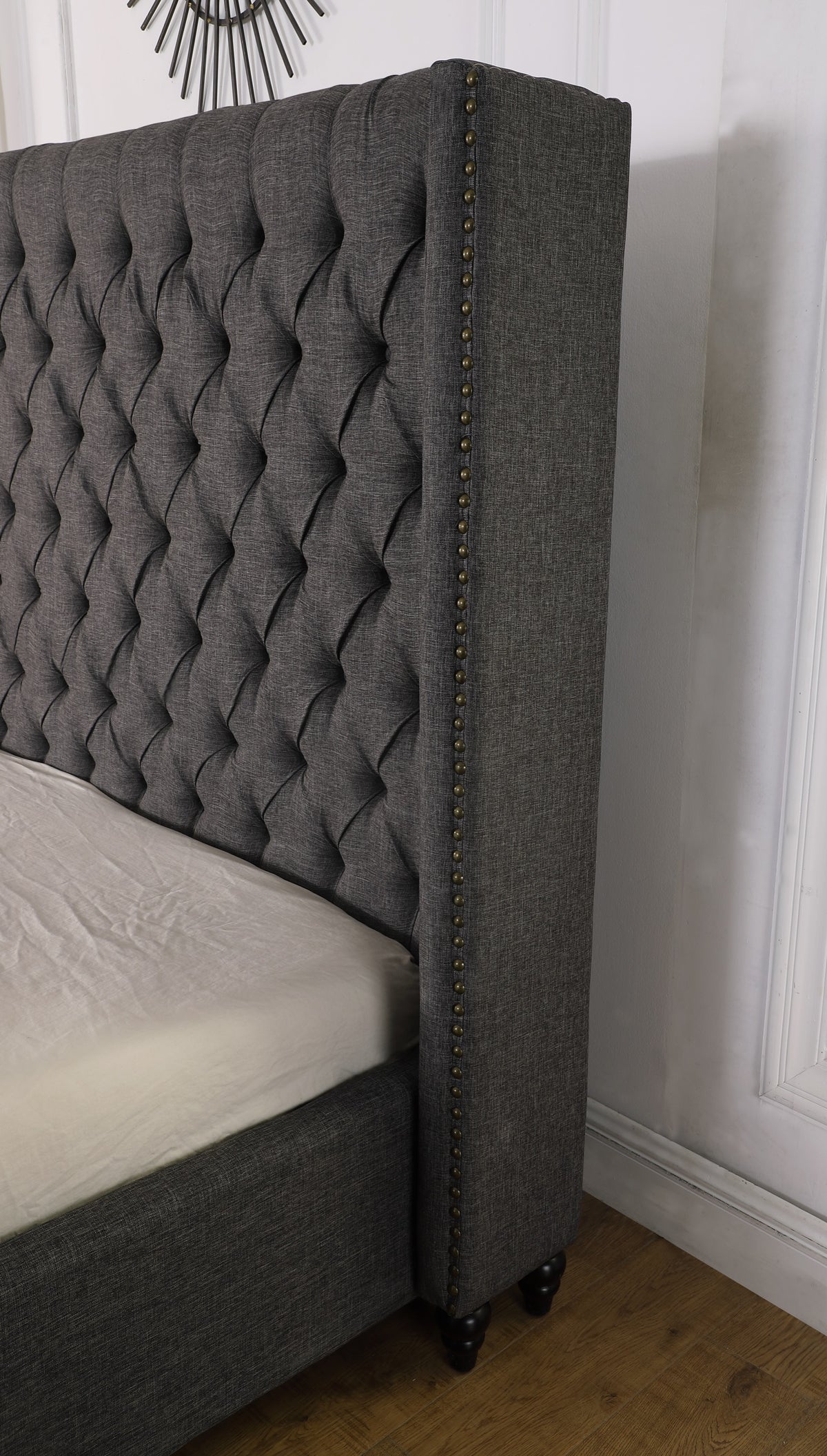 King Platform Bed (Grey) - B1920K-GR