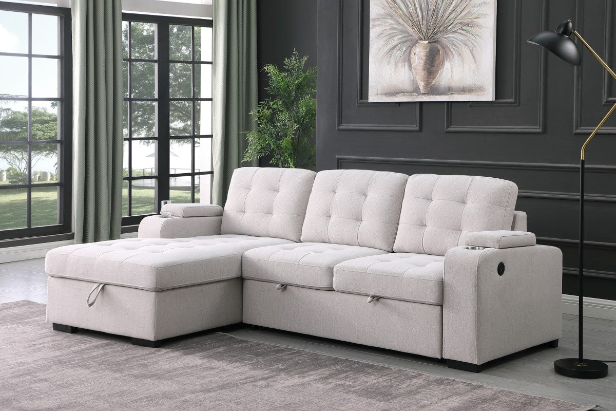Lennox LHF Sectional Sleeper (Beige)
