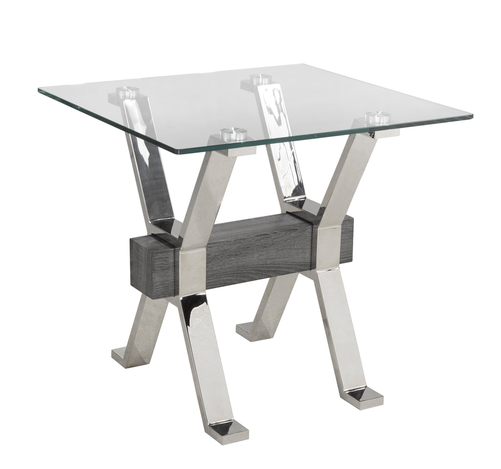 End Table (Grey/Silver)
