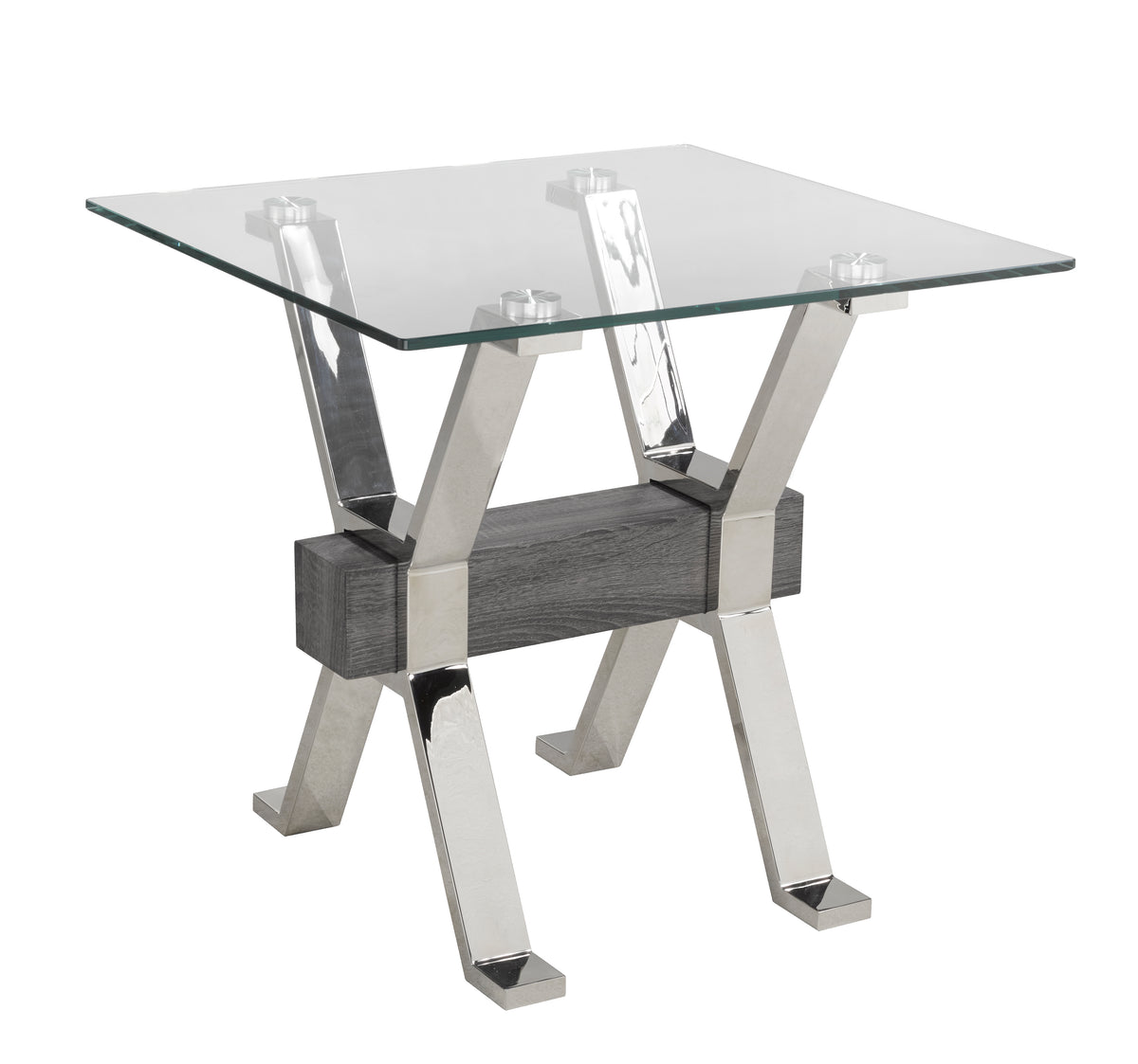 End Table (Grey/Silver)