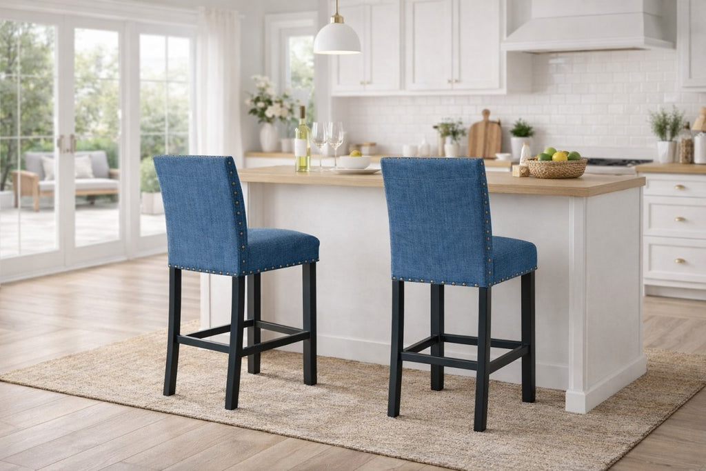 29'' Bar Stool (Blue) (Set of 2)