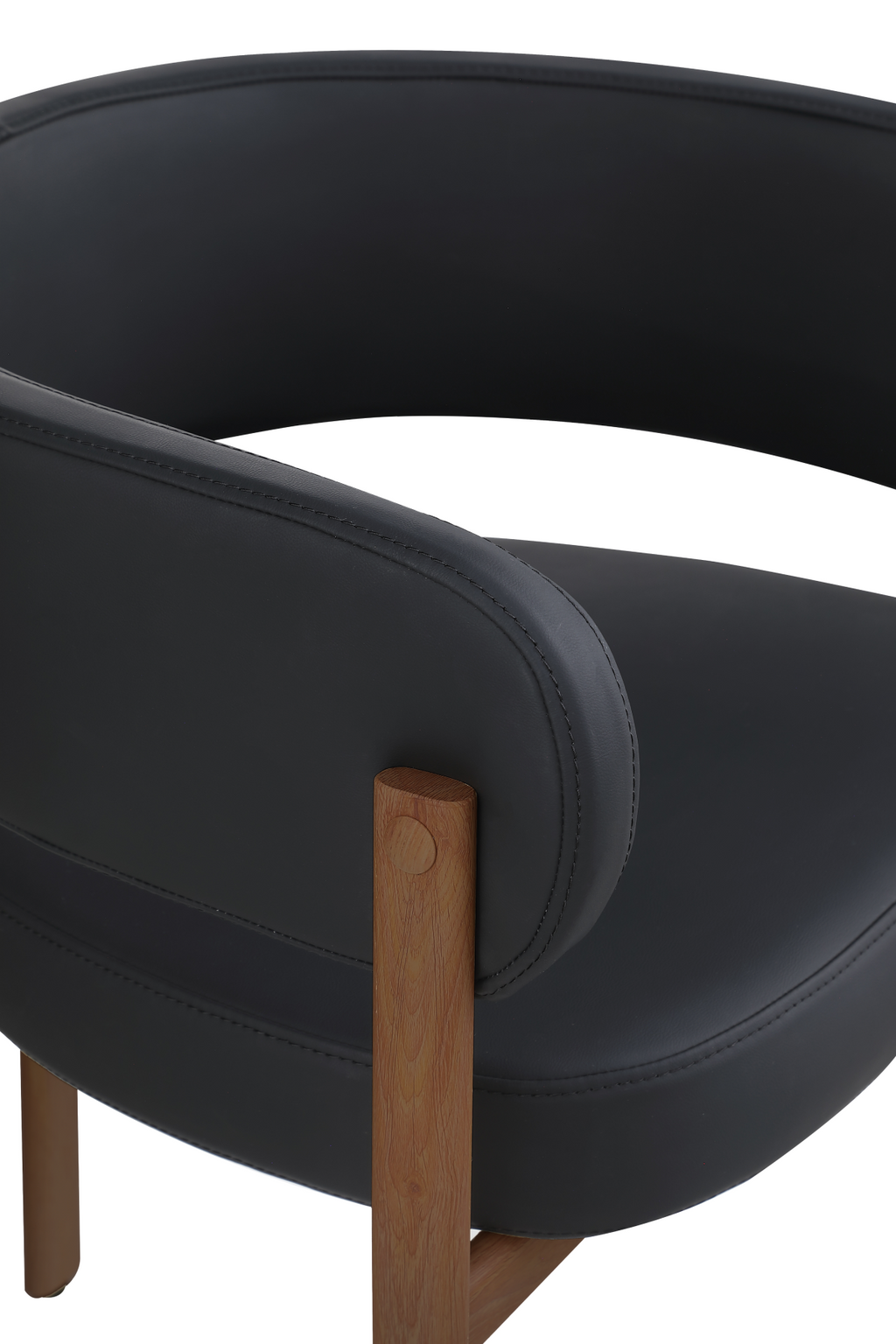 Caliste Dining Chair (Black/Walnut) (Set of 2)
