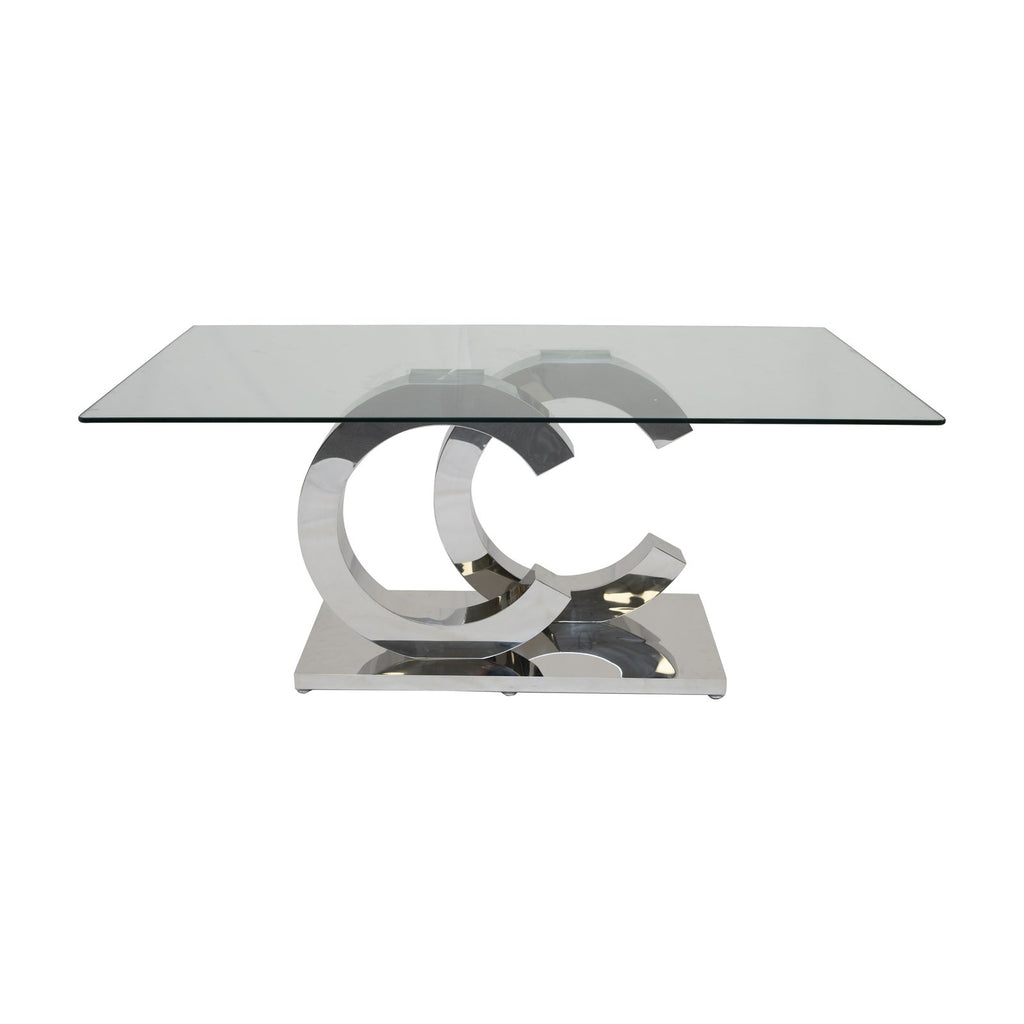 CeeCee 71” Dining Table – Silver