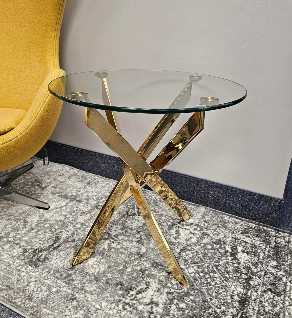 Genesis Gold Round End Table