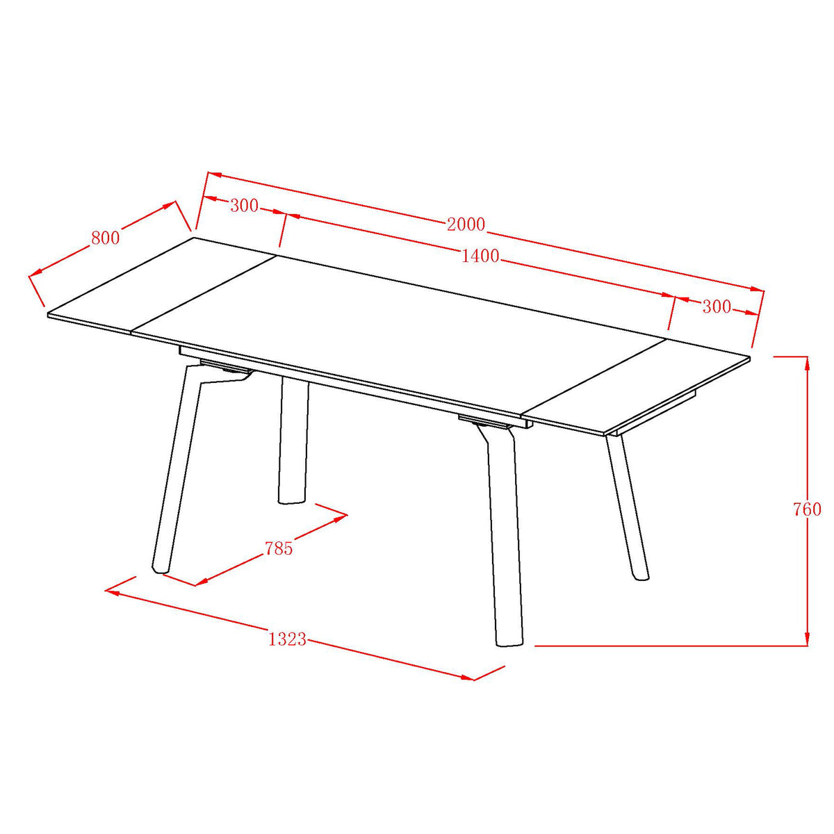 Bellaro Dining Table with Extension, 55″-79″ (Travertine and Cream)