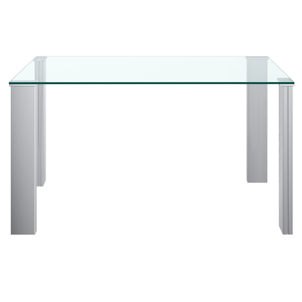 Frankfurt Rectangular Dining Table, 55″ (Stainless Steel)