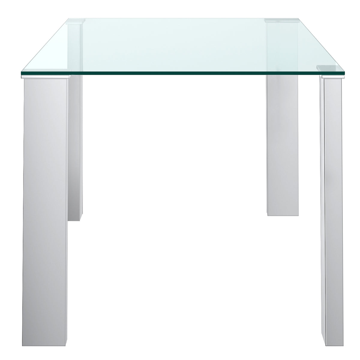 Frankfurt Rectangular Dining Table, 55″ (Stainless Steel)