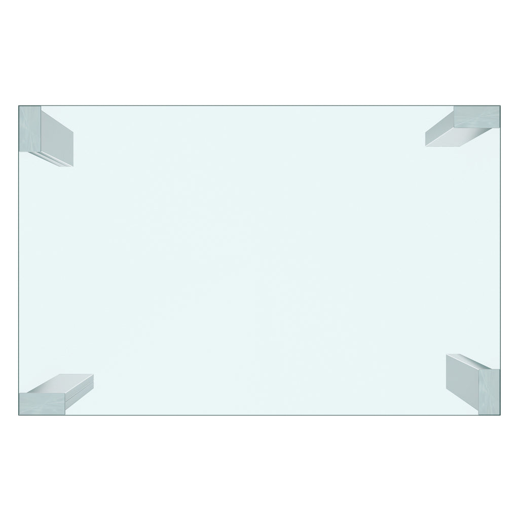Frankfurt Rectangular Dining Table, 55″ (Stainless Steel)