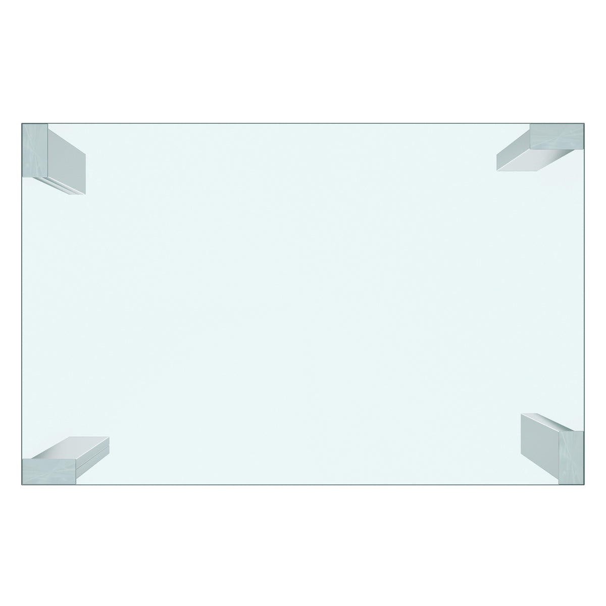 Frankfurt Rectangular Dining Table, 55″ (Stainless Steel)
