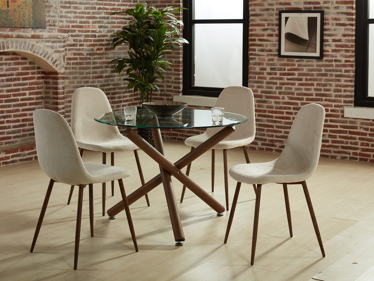 Rocca Round Dining Table, 40″ (Walnut)