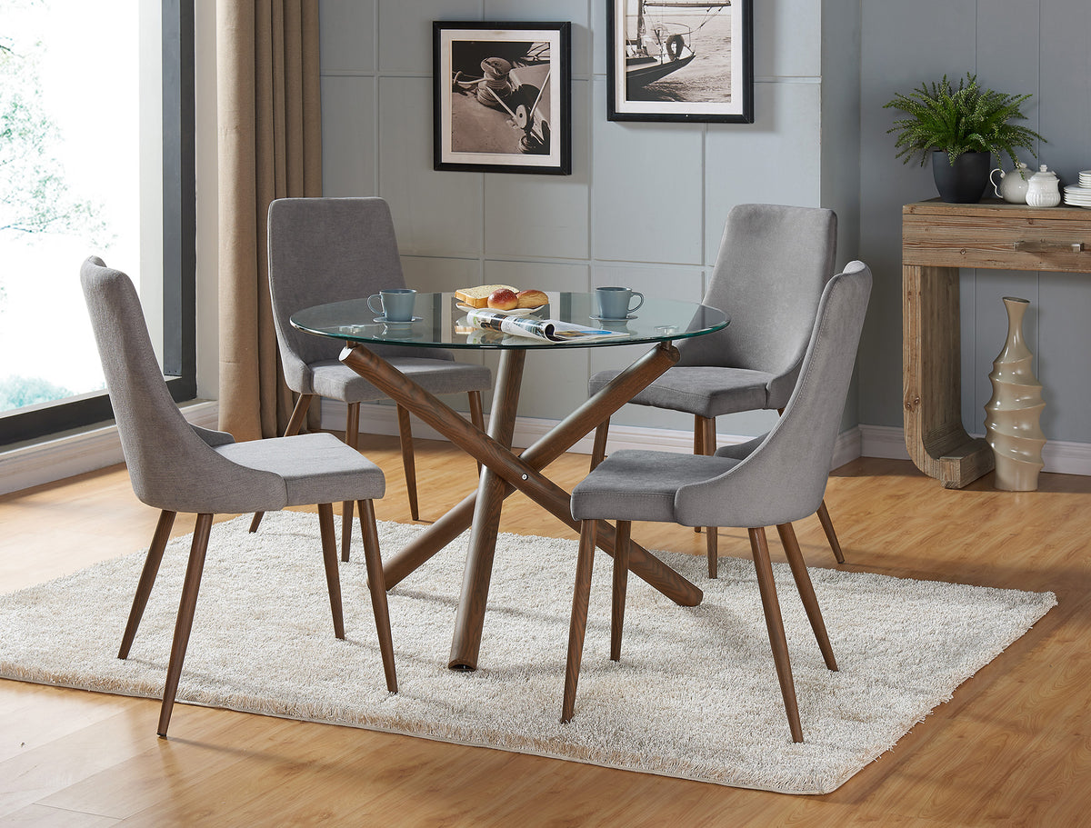 Rocca Round Dining Table, 40″ (Walnut)