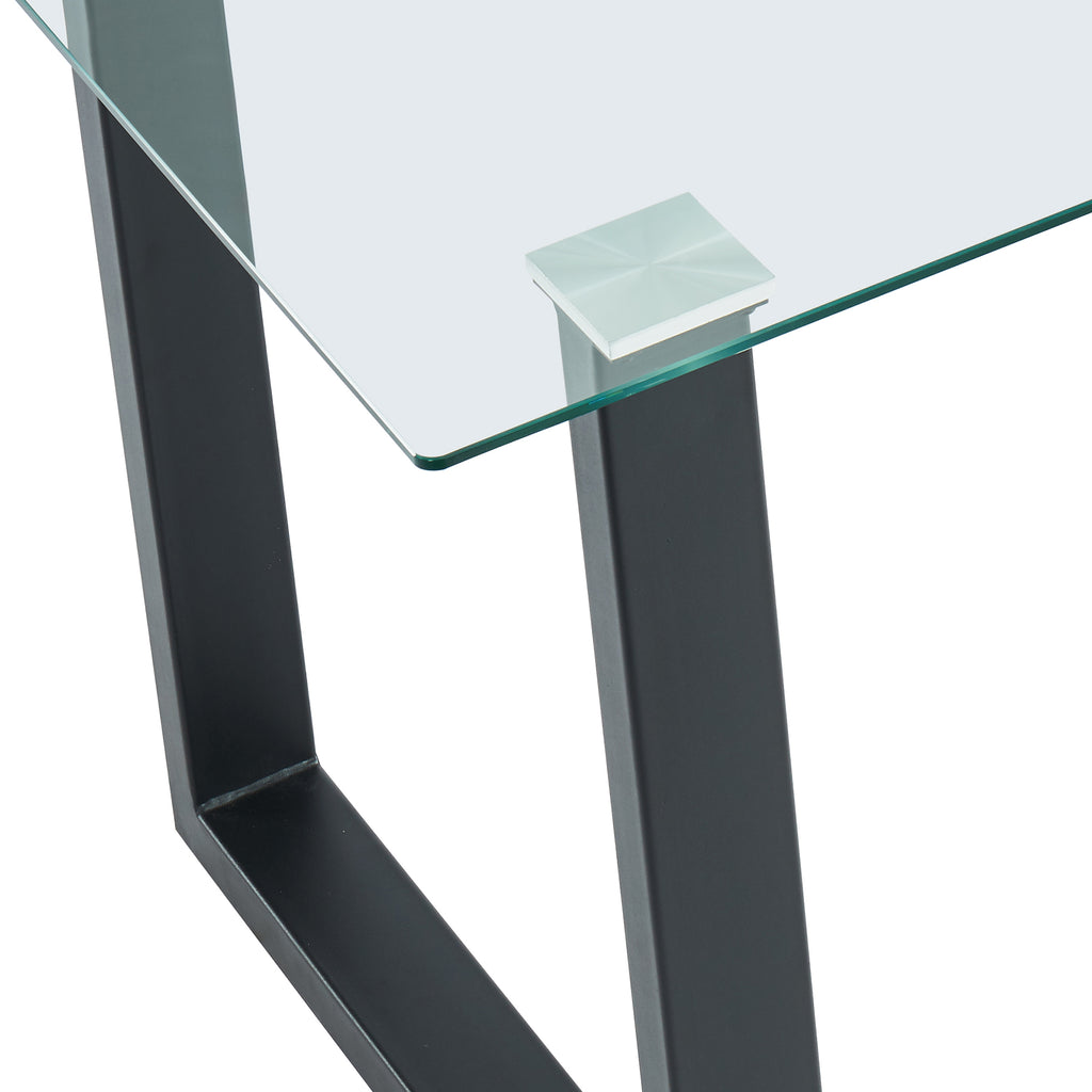 Franco Rectangular Dining Table, 55″ (Black)