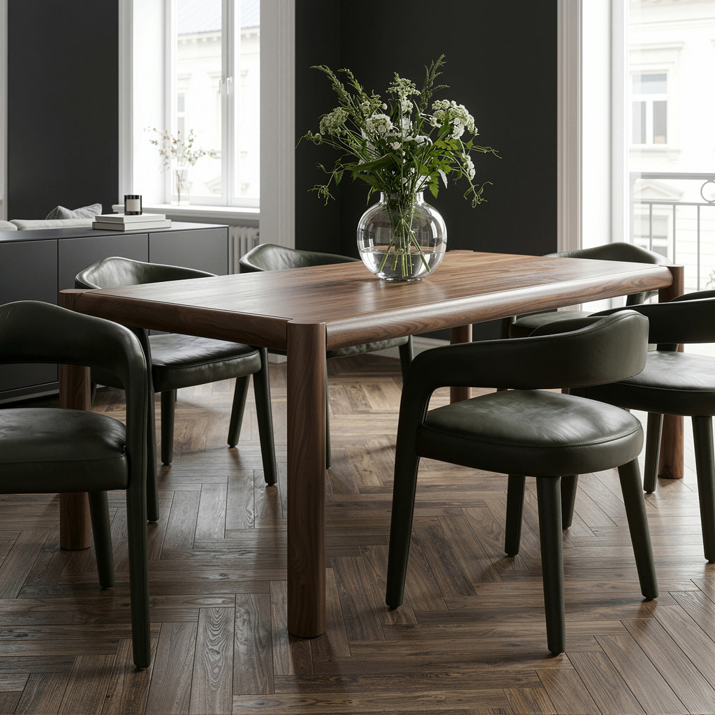 Advik Rectangular Dining Table, 79″ (Walnut)