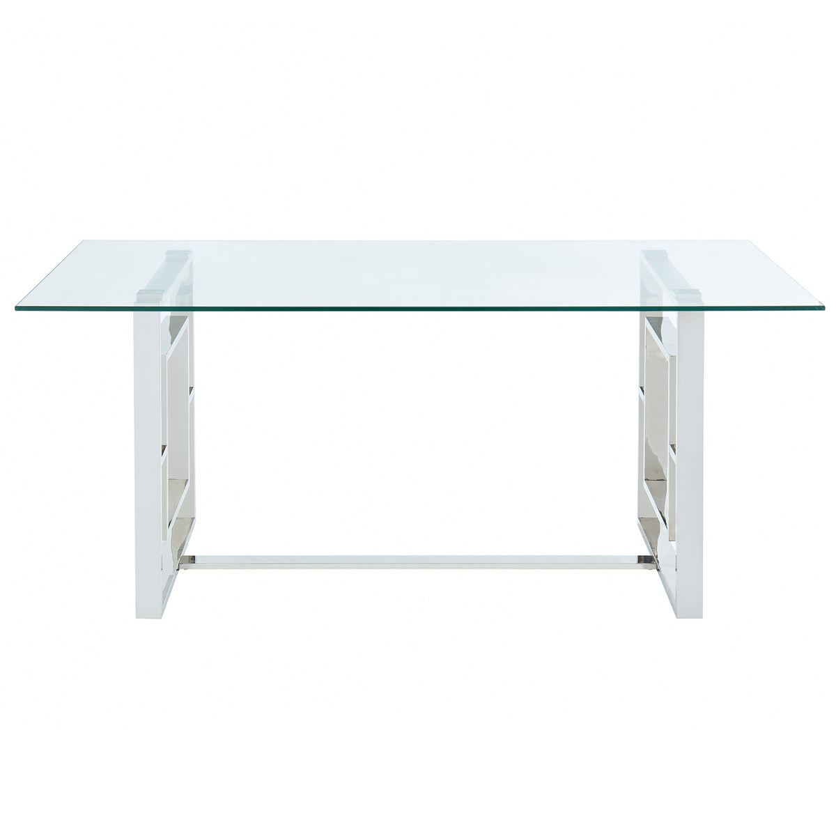 Eros Rectangular Dining Table, 71″ (Silver)