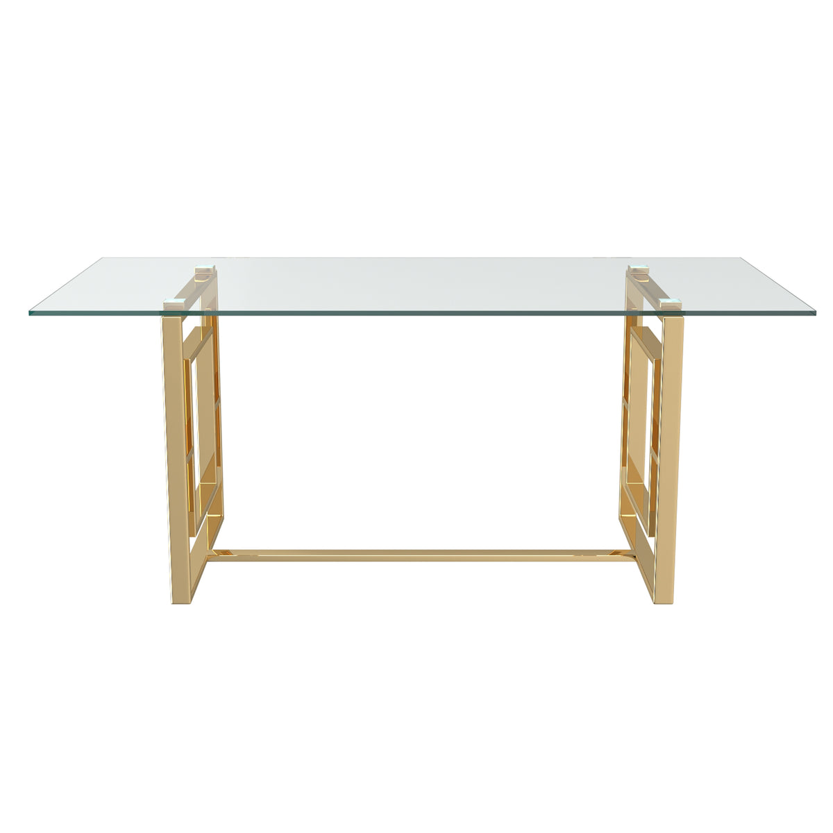 Eros Rectangular Dining Table, 71″ (Gold)