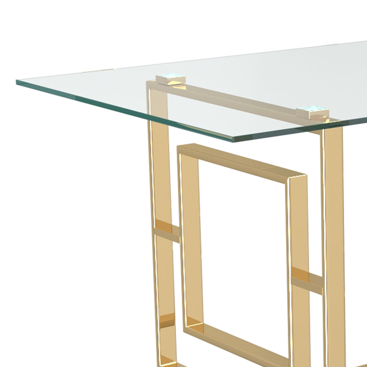 Eros Rectangular Dining Table, 71″ (Gold)