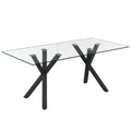 Stark Rectangular Dining Table, 71″ (Black)