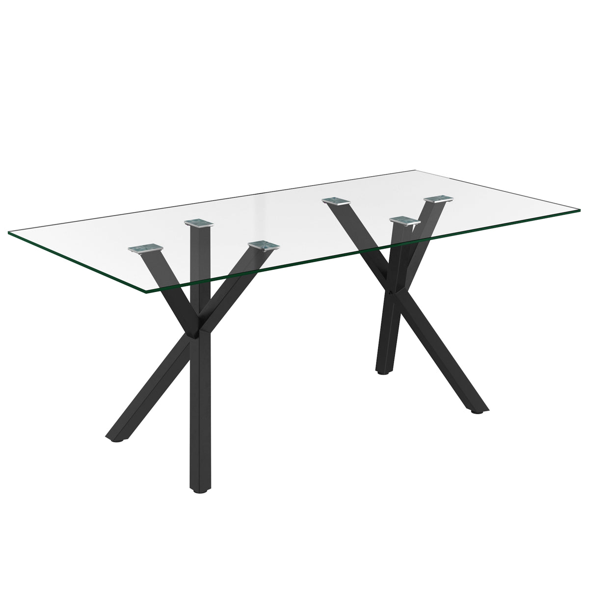Stark Rectangular Dining Table, 71″ (Black)
