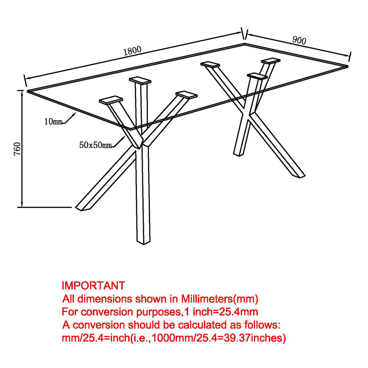 Stark Rectangular Dining Table, 71″ (Aged Gold)