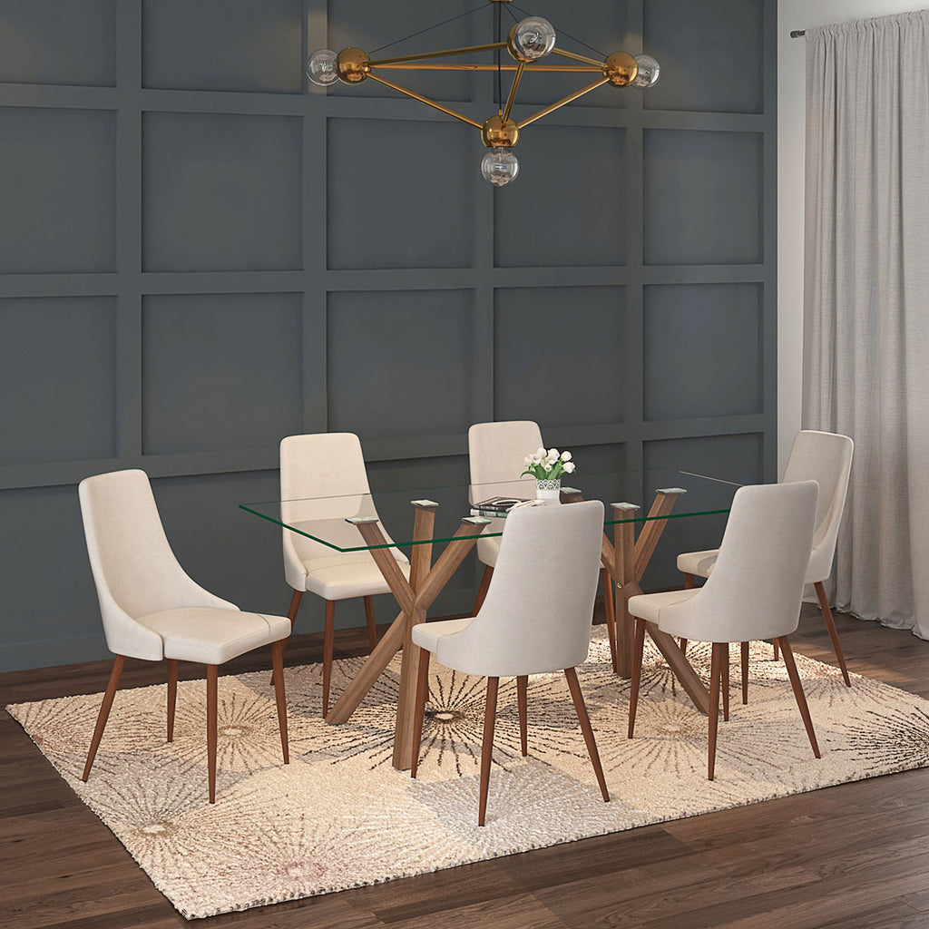 Stark Rectangular Dining Table, 71″ (Walnut)