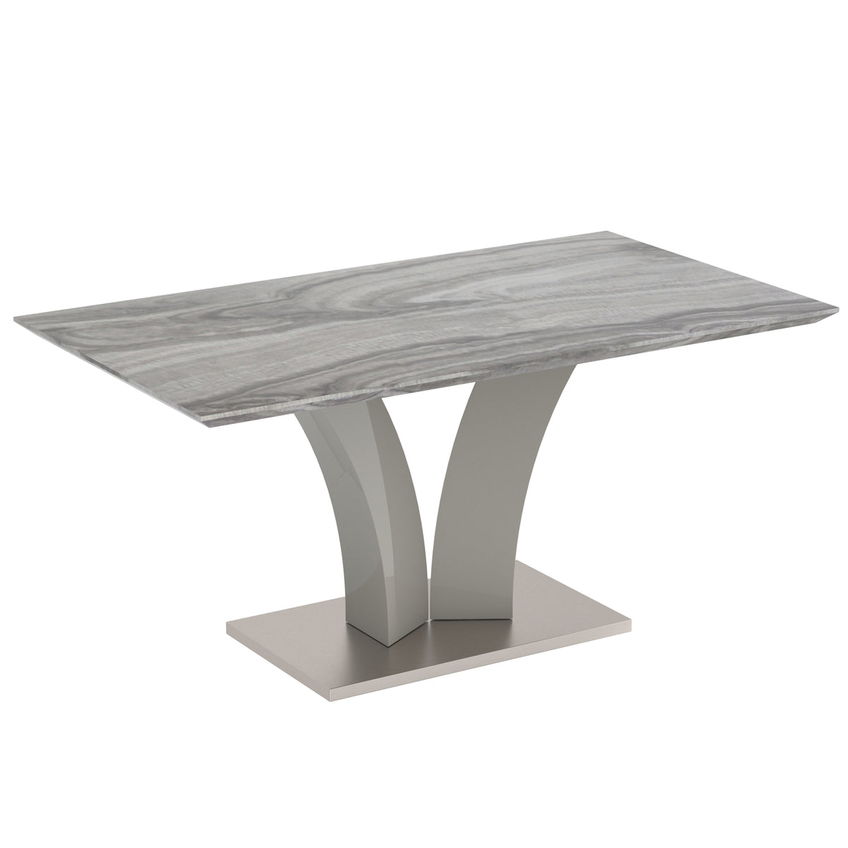 Napoli Rectangular Dining Table, 63″ (Light Grey)