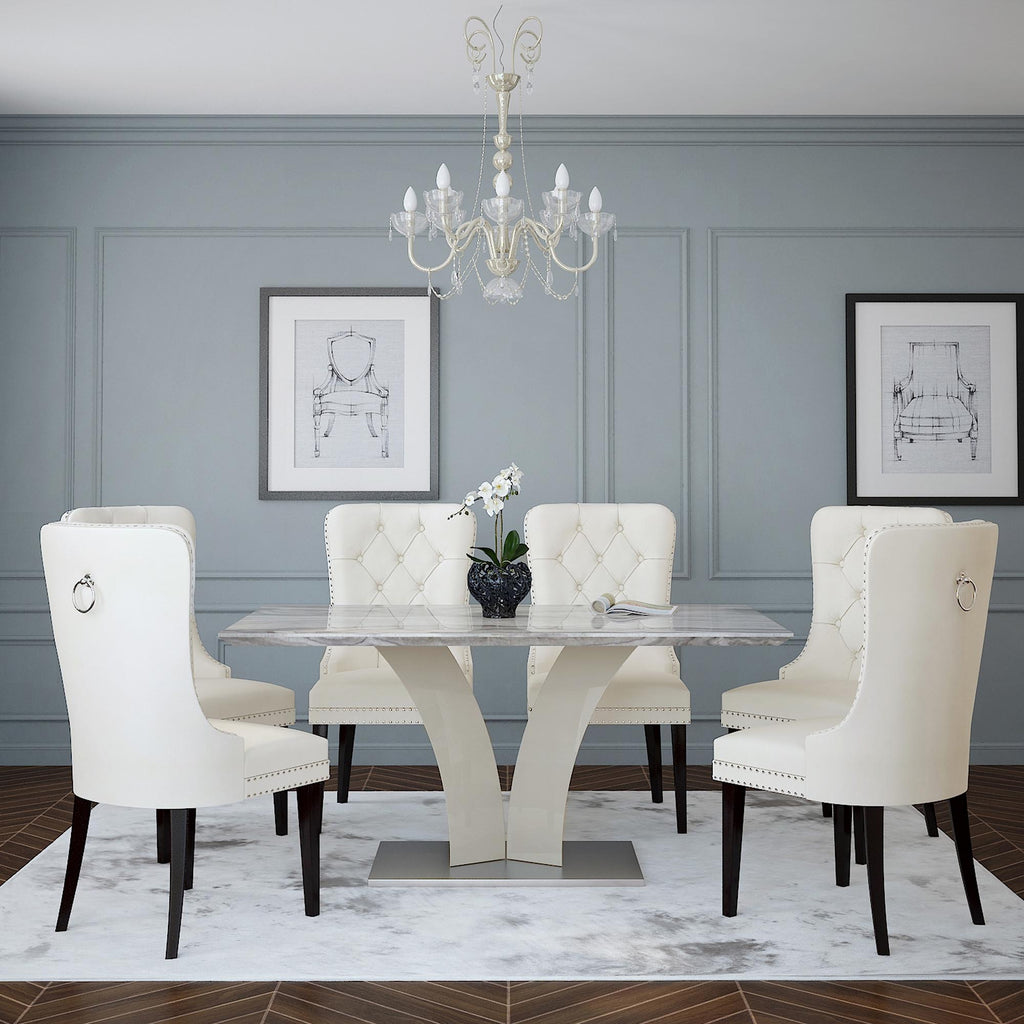 Napoli Rectangular Dining Table, 63″ (Light Grey)