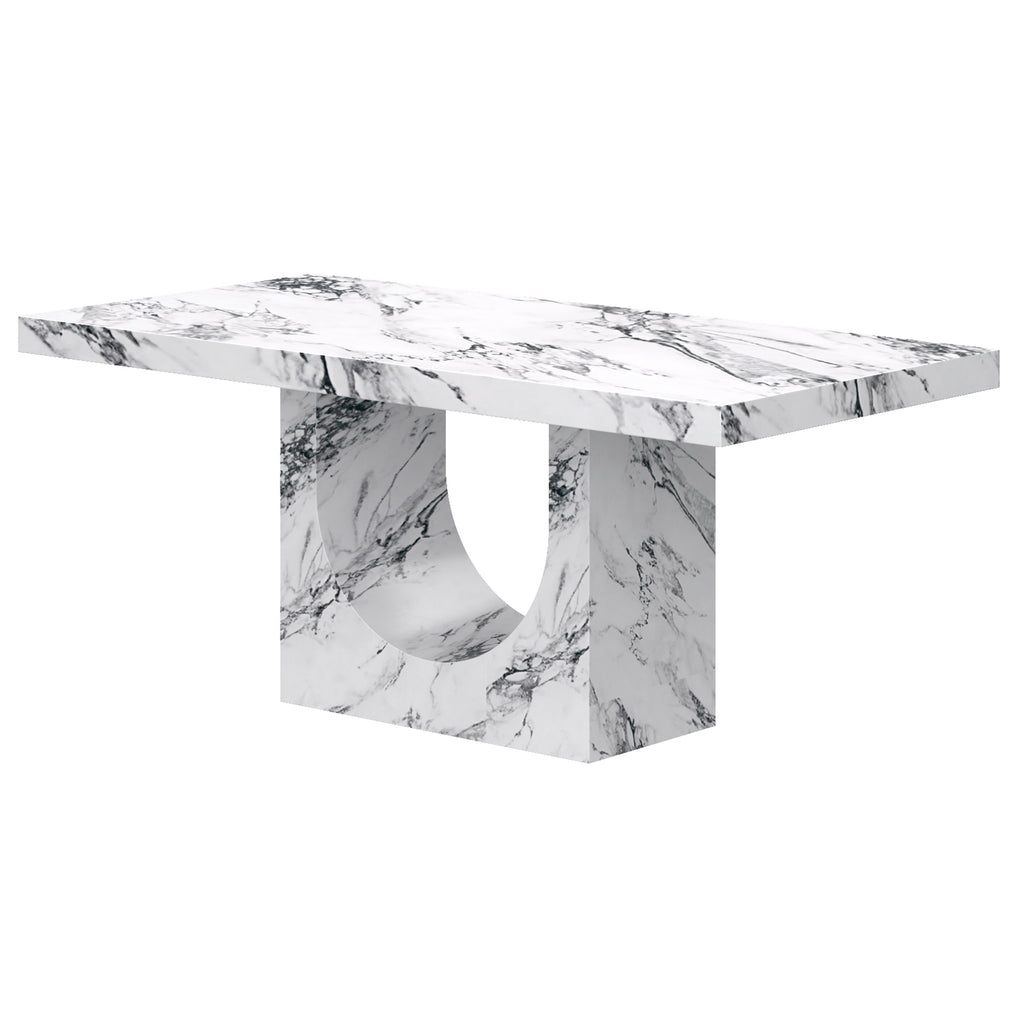 Aurelia Rectangular Dining Table, 71″ (Bulgari White)