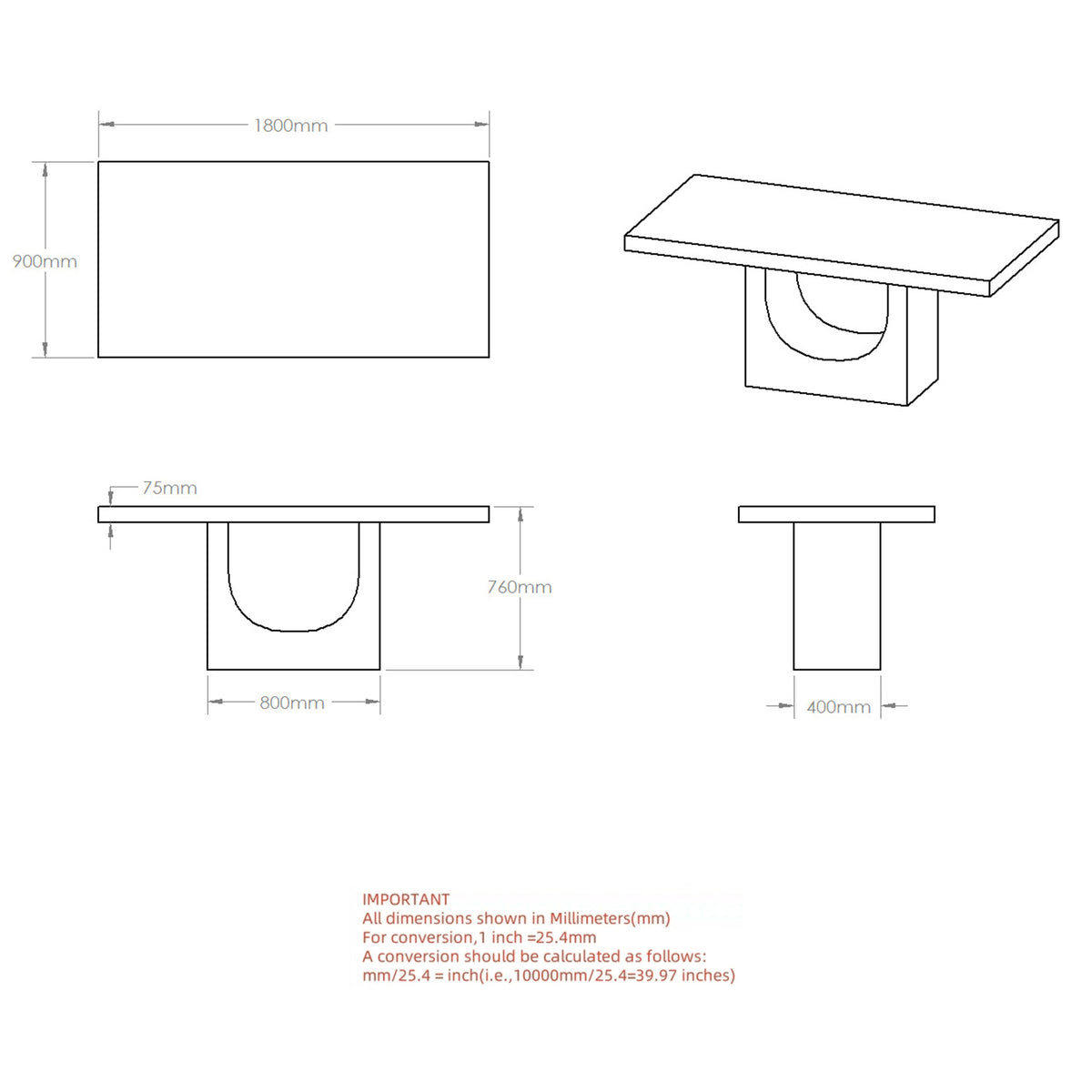 Aurelia Rectangular Dining Table, 71″ (Bulgari White)