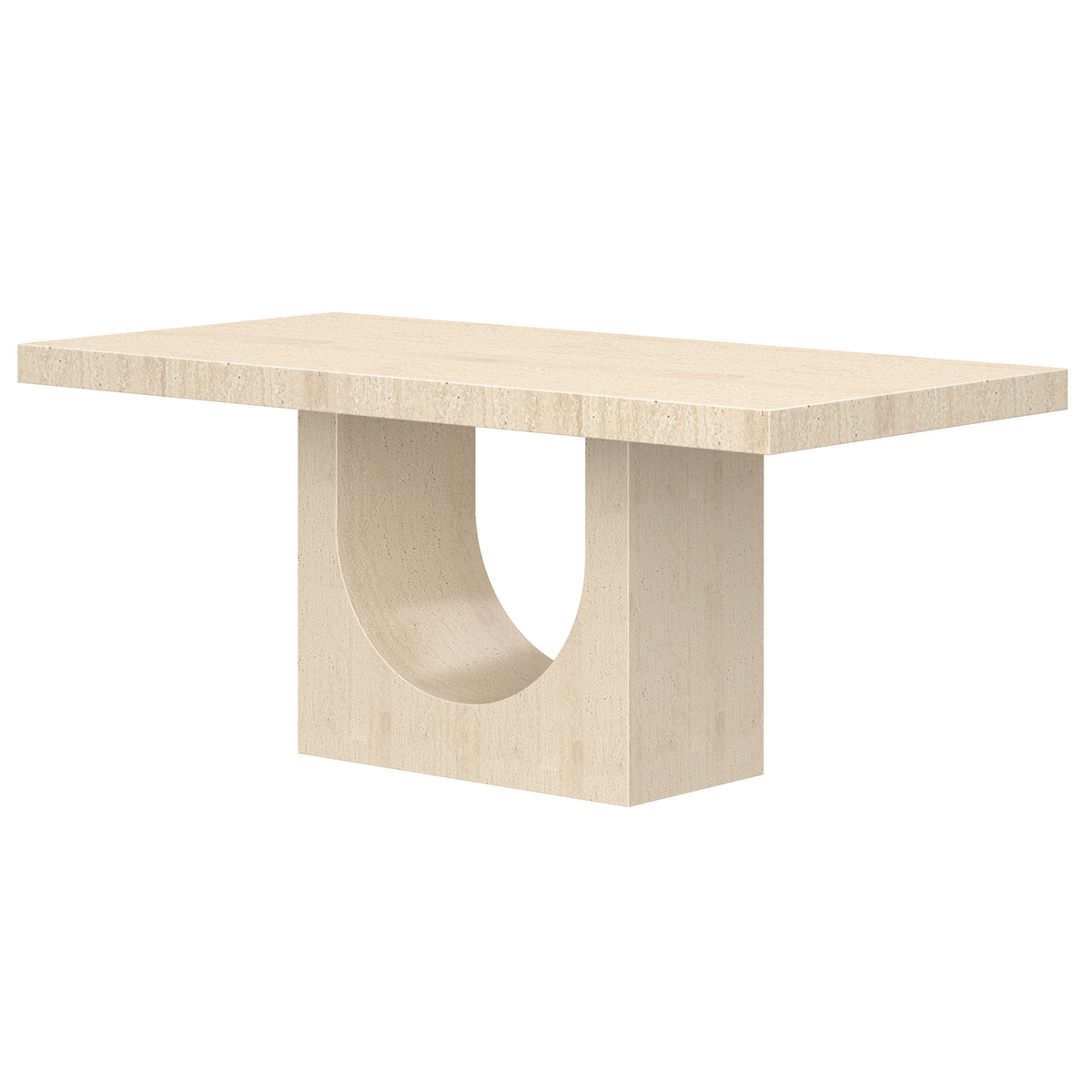 Aurelia Rectangular Dining Table, 71″ (Travertine)