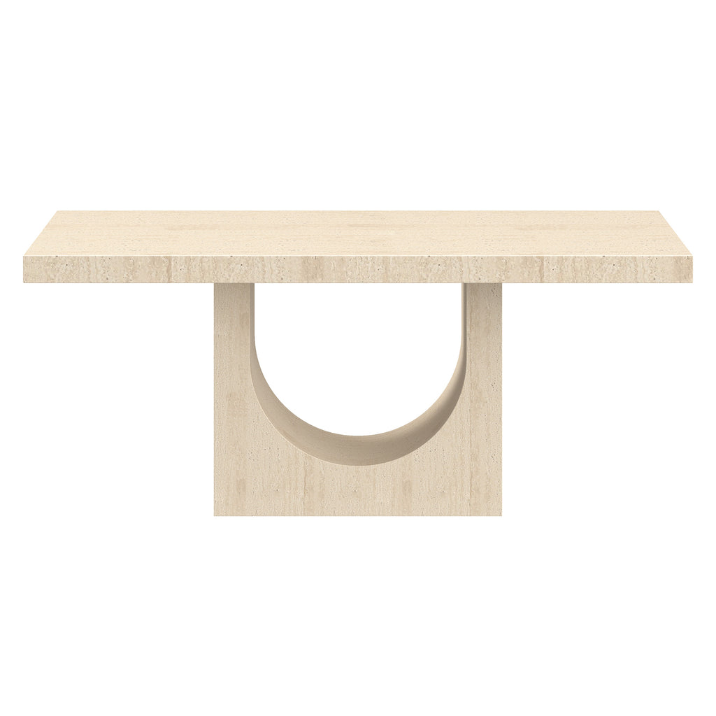 Aurelia Rectangular Dining Table, 71″ (Travertine)