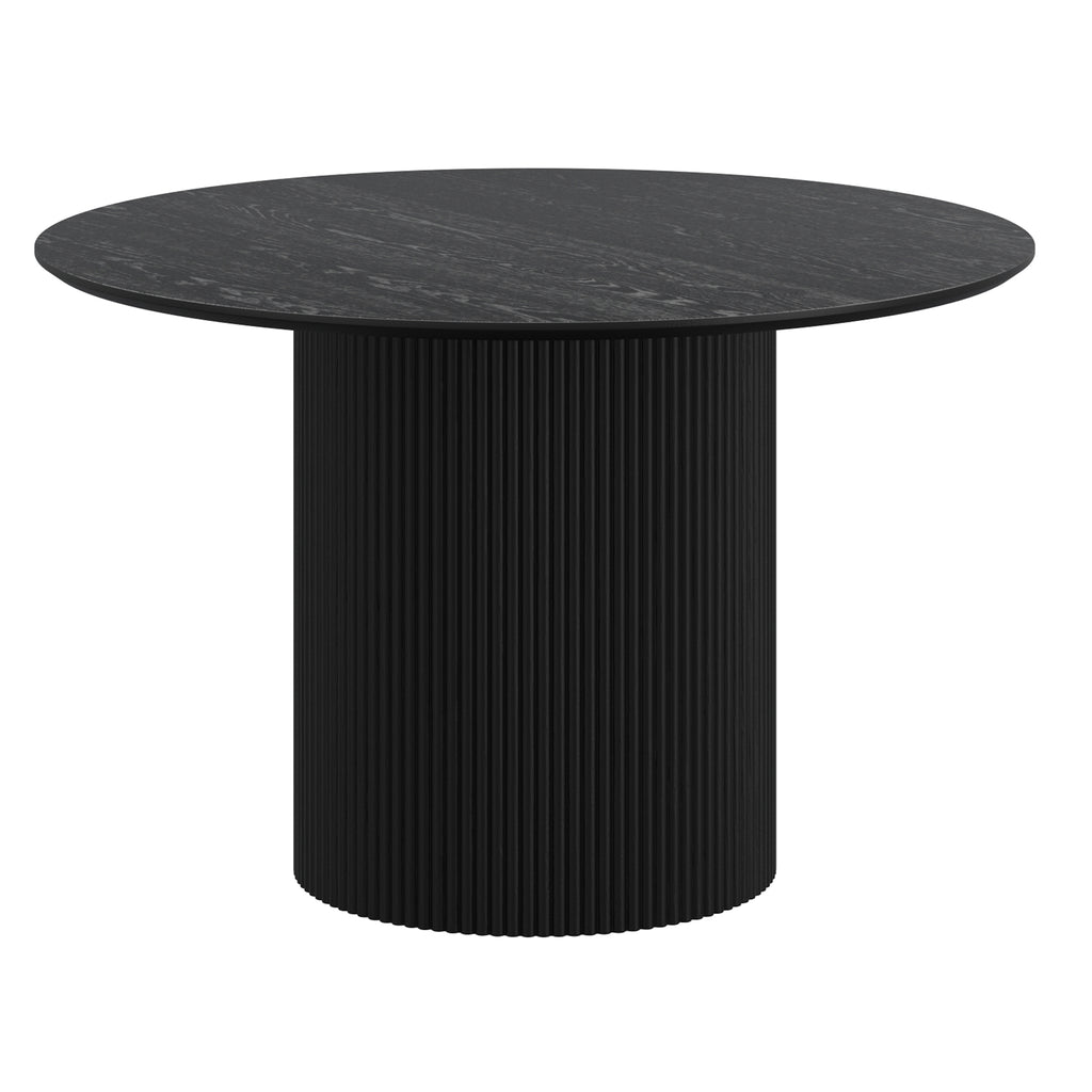 Tovas Round Dining Table, 47″ (Black)
