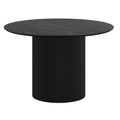 Tovas Round Dining Table, 47″ (Black)