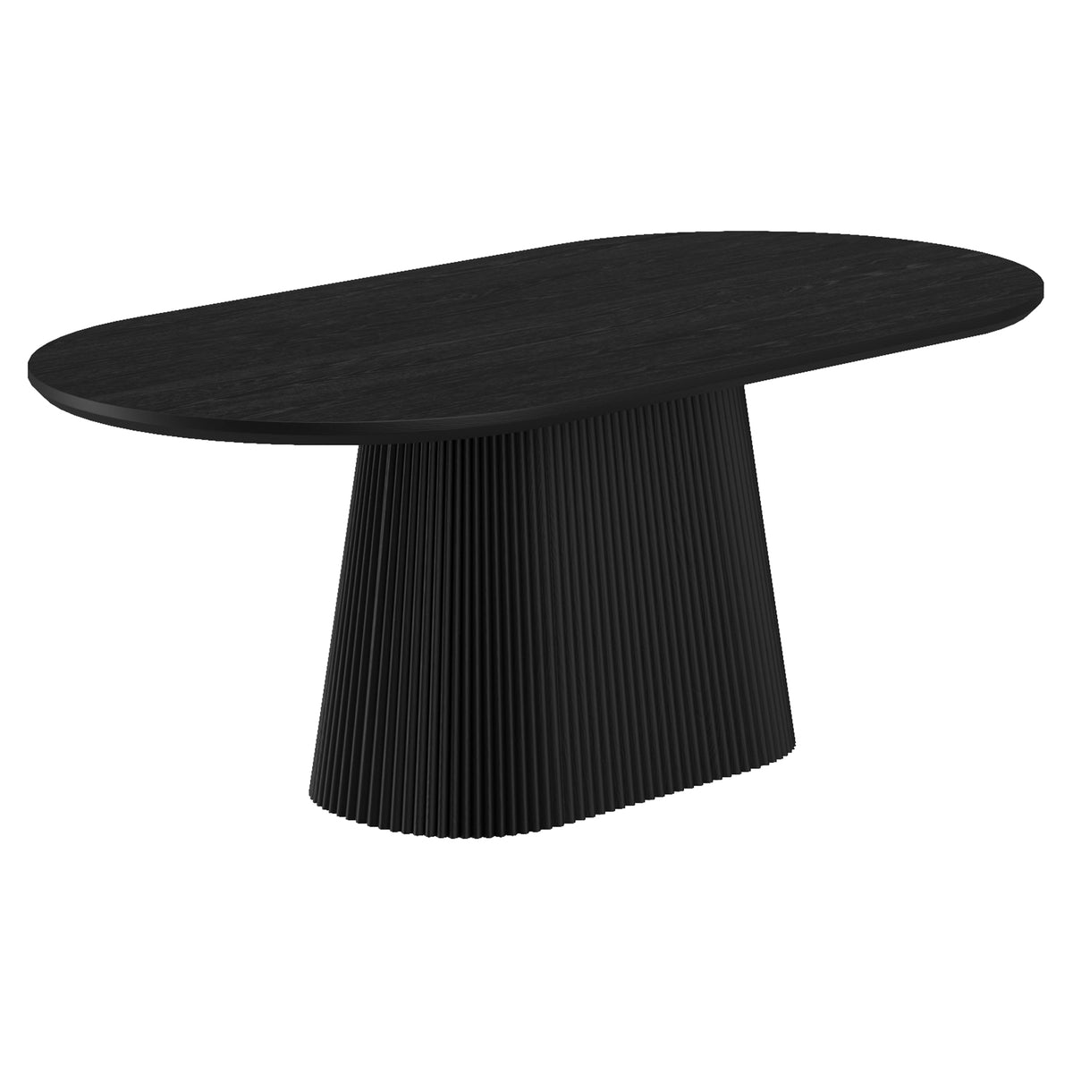 Tovas Oval Dining Table, 79″ (Black)