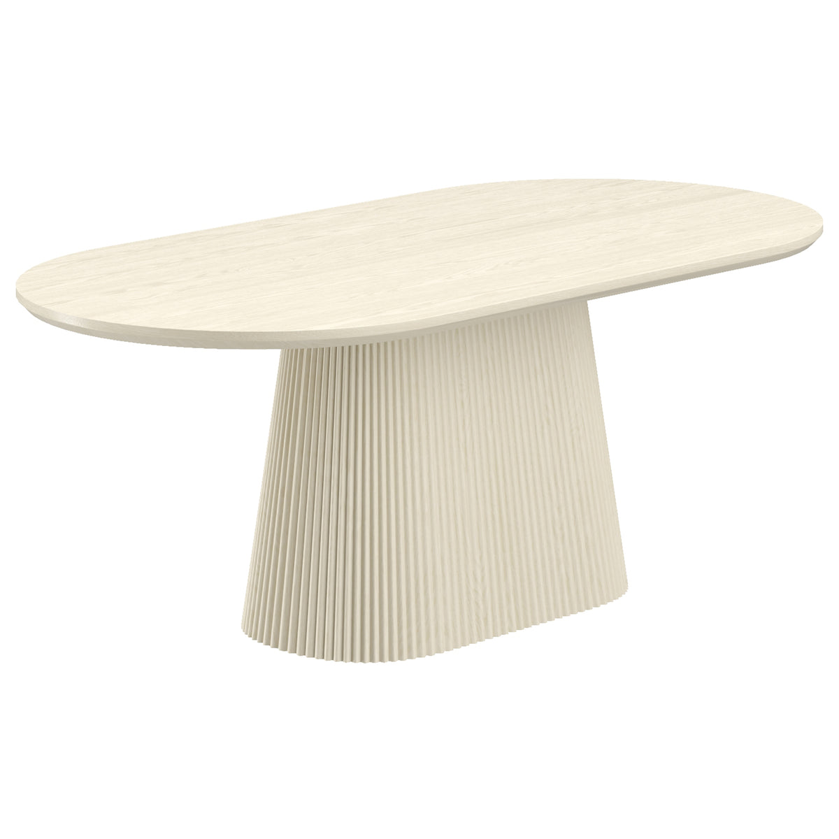 Tovas Oval Dining Table, 79″ (Ivory)