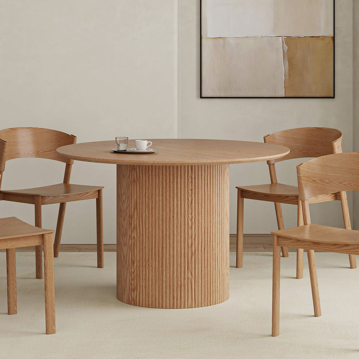 Tovas Round Dining Table, 47″ (Natural)