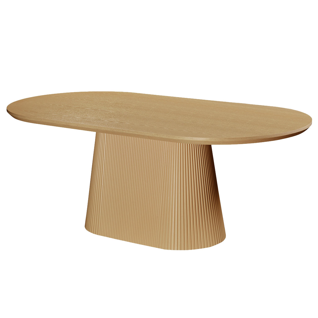 Tovas Oval Dining Table, 79″ (Natural)