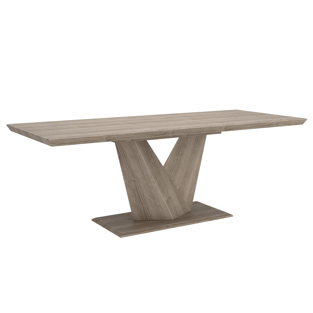 Eclipse Dining Table with Extension, 63″-87″ (Washed Oak)