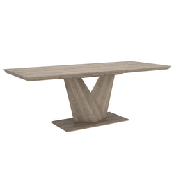 Eclipse Dining Table with Extension, 63″-87″ (Washed Oak)