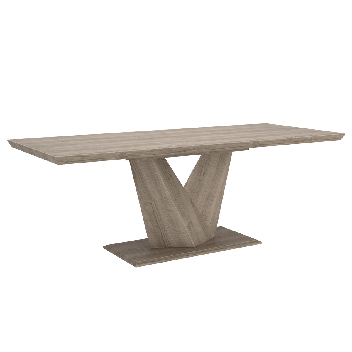 Eclipse Dining Table with Extension, 63″-87″ (Washed Oak)