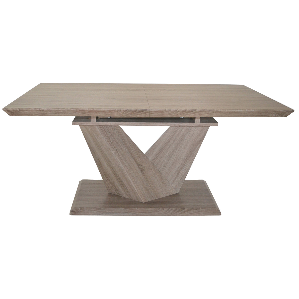 Eclipse Dining Table with Extension, 63″-87″ (Washed Oak)