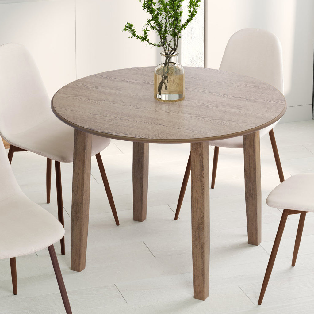 Conrad Round Drop-Leaf Dining Table, 42″ (Walnut)