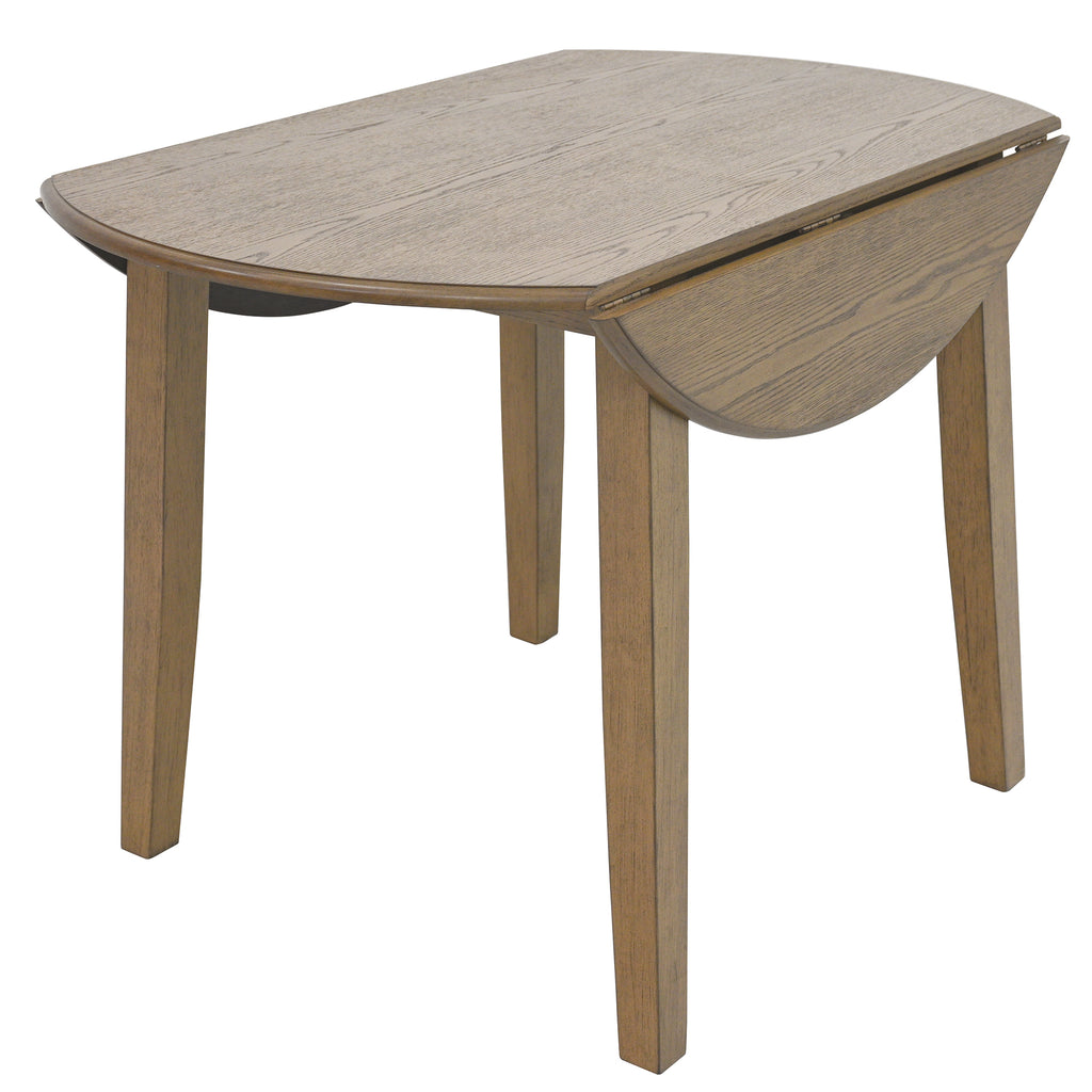 Conrad Round Drop-Leaf Dining Table, 42″ (Walnut)