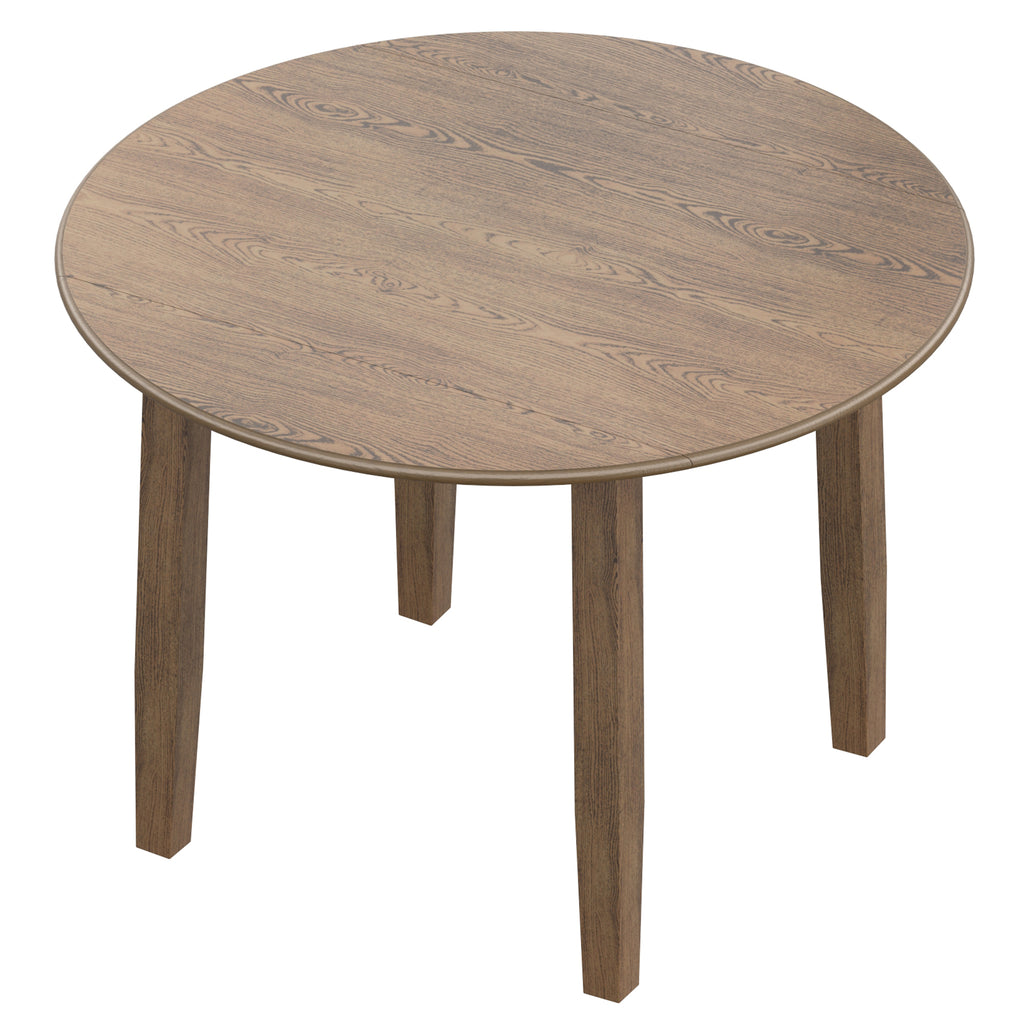 Conrad Round Drop-Leaf Dining Table, 42″ (Walnut)