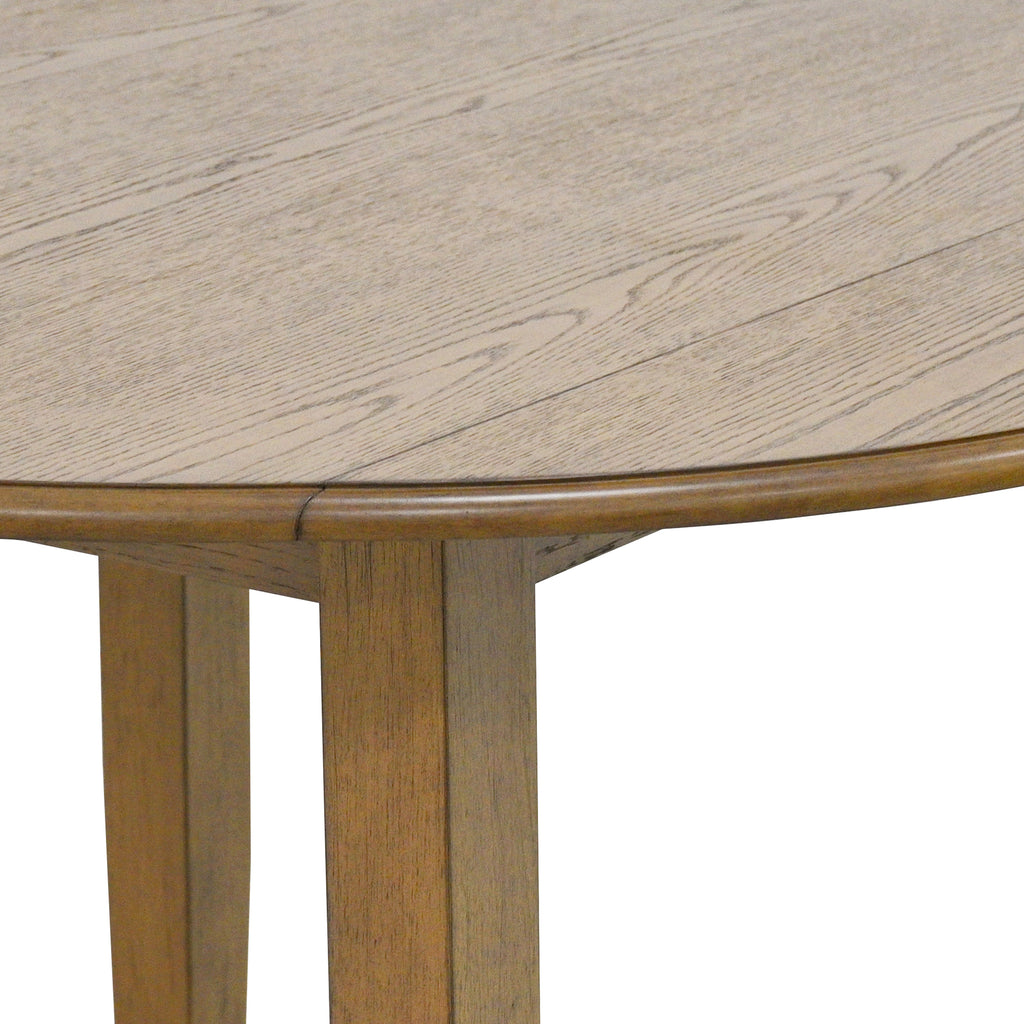 Conrad Round Drop-Leaf Dining Table, 42″ (Walnut)