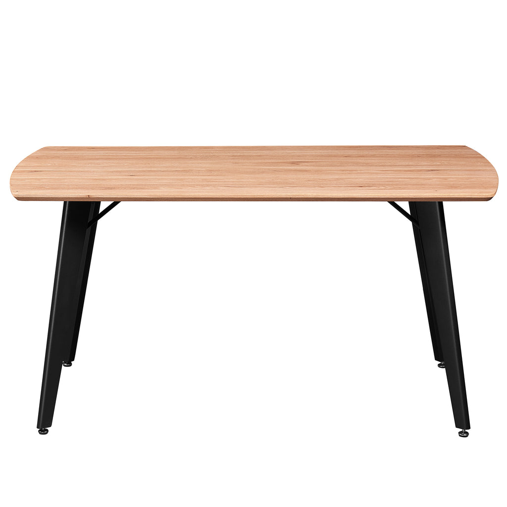 Leon Rectangular Dining Table, 59″ (Natural and Black)