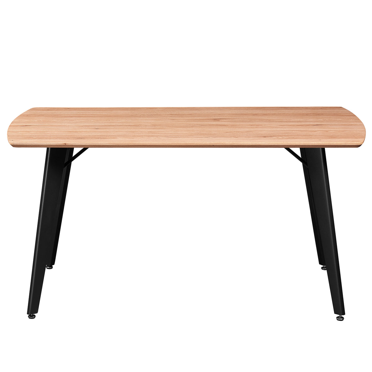 Leon Rectangular Dining Table, 59″ (Natural and Black)