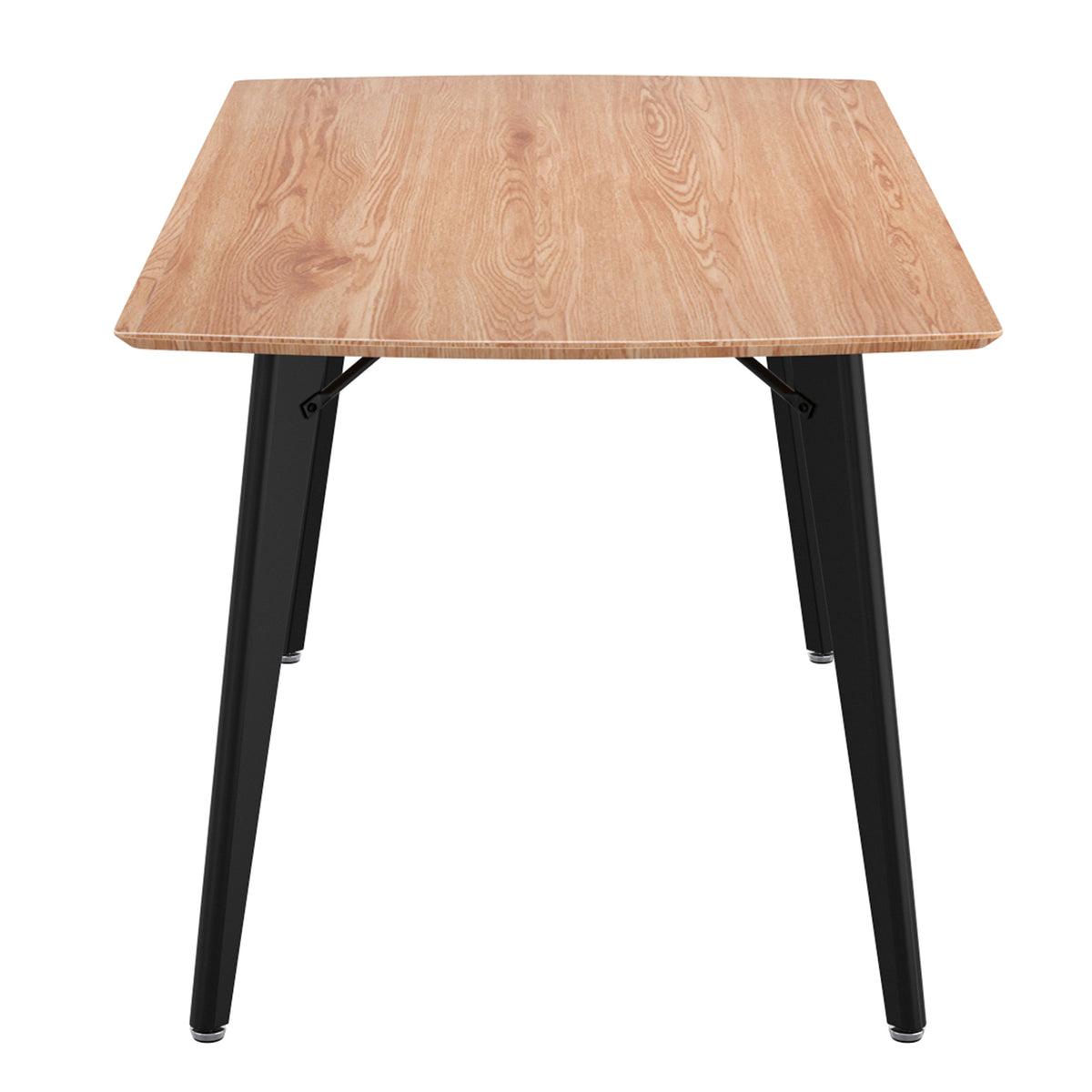 Leon Rectangular Dining Table, 59″ (Natural and Black)