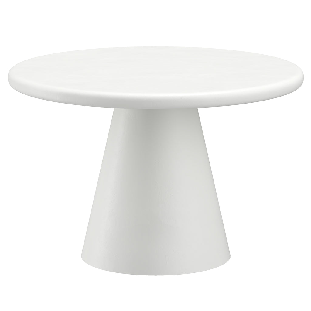 Galio Round Dining Table, 47″ (White)