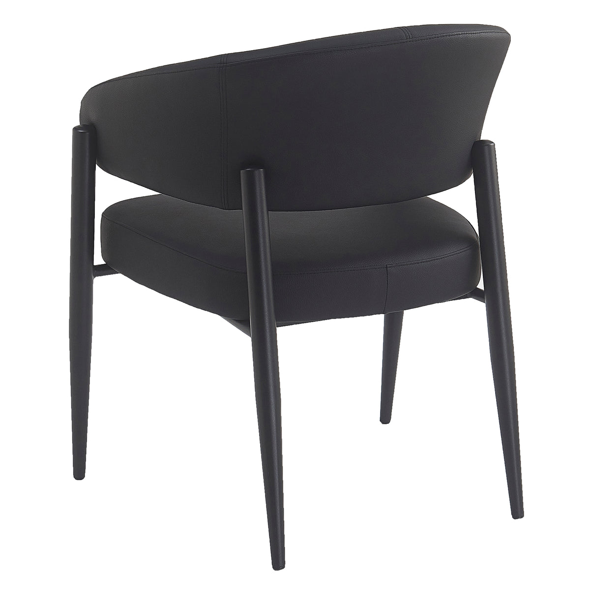 Bronson Dining/Lounge Chair (Black and Black) (Set of 2)