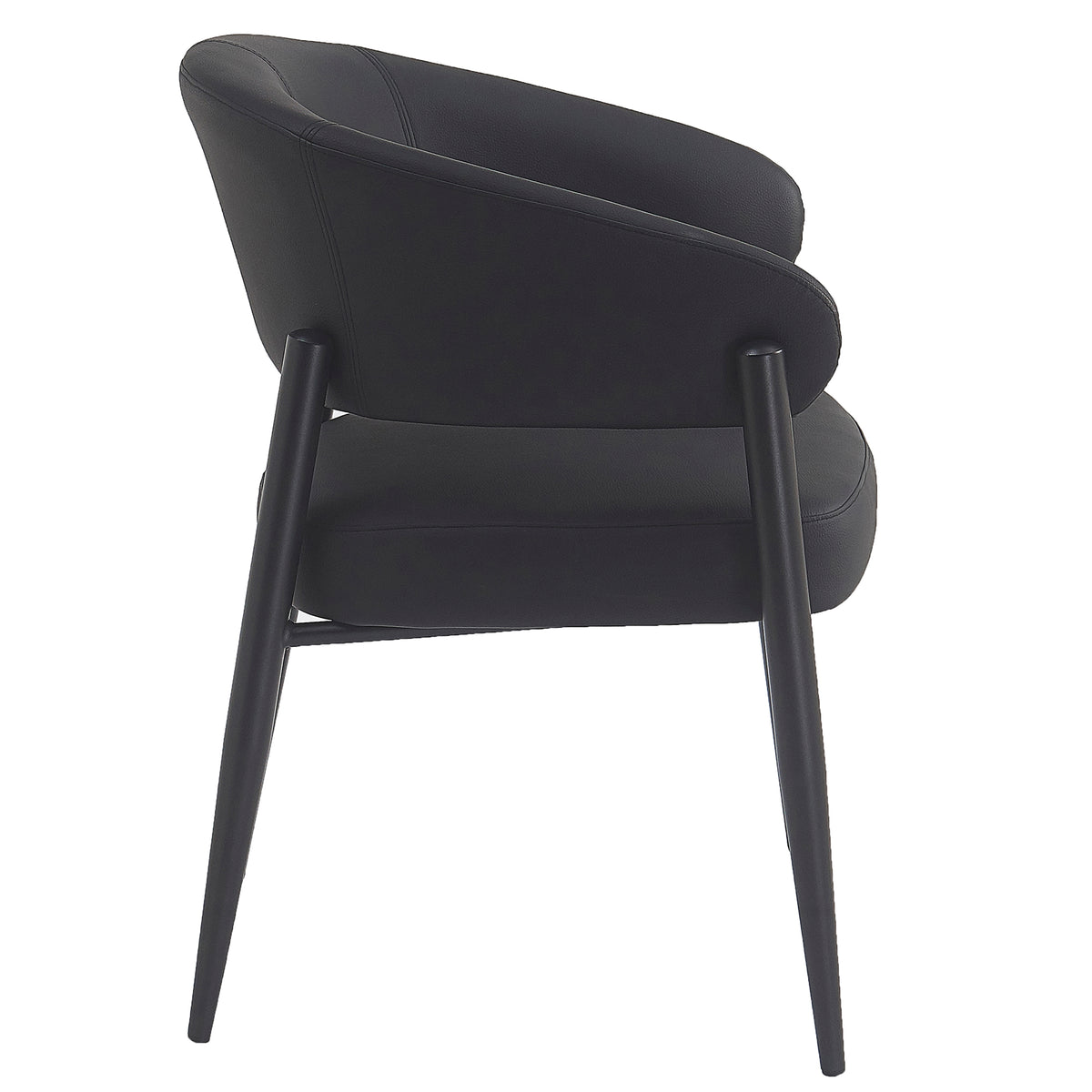 Bronson Dining/Lounge Chair (Black and Black) (Set of 2)